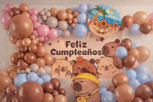Set Decoración Completa Cumpleaños Capibara Capybara