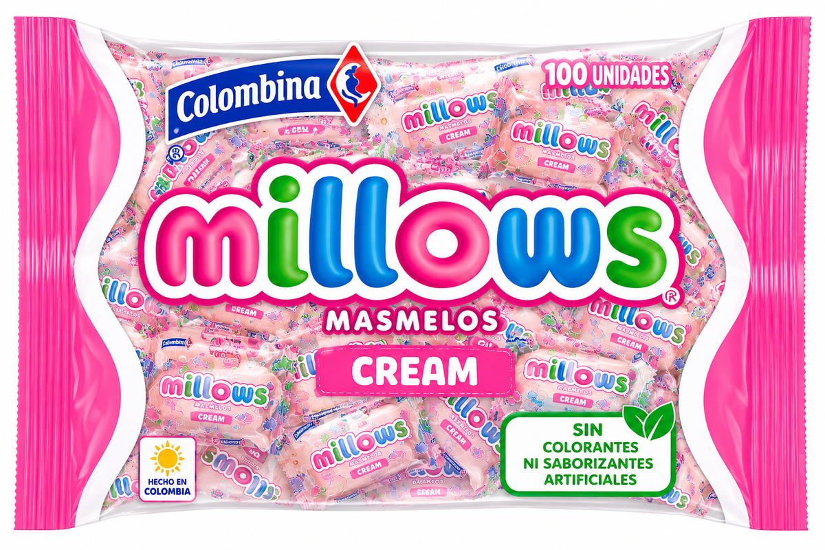 Marshmallows Millows Cream Colombina 50 Unidades