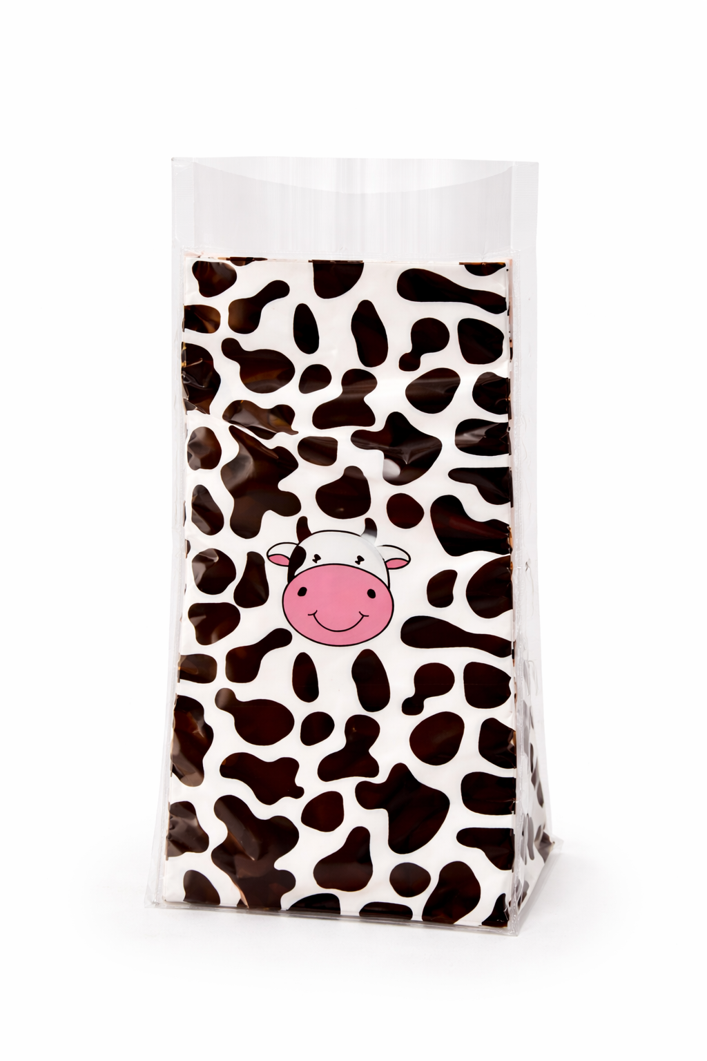 12 Bolsas Dulceras Cumpleaños Modelo Vaca Manchas