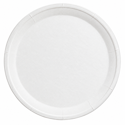 Bandeja Redondo De Cartón Blanco Biodegradable 39 Cm