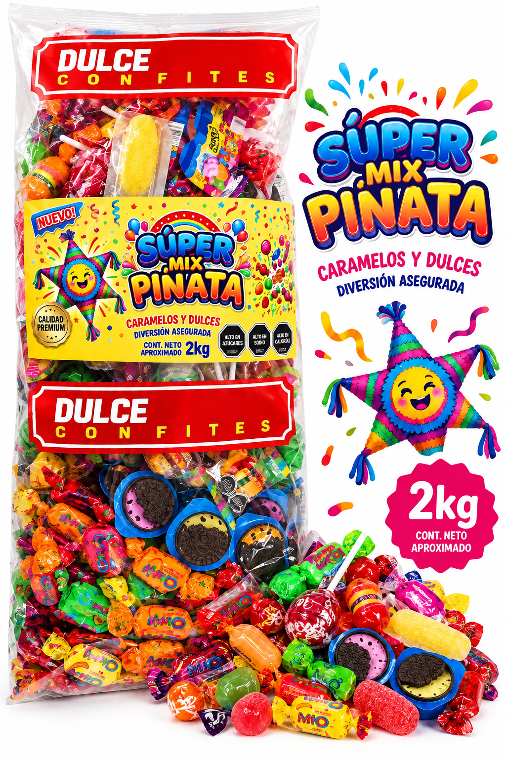 Dulces Confites Súper Mix Piñata Caramelos Y Dulces 2kg