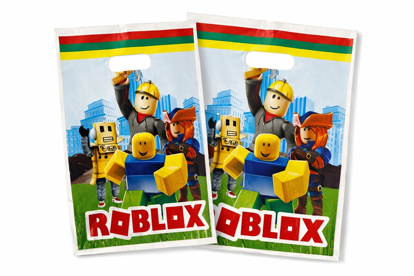 Pack 10 Bolsas De Cotillón Roblox Plásticas