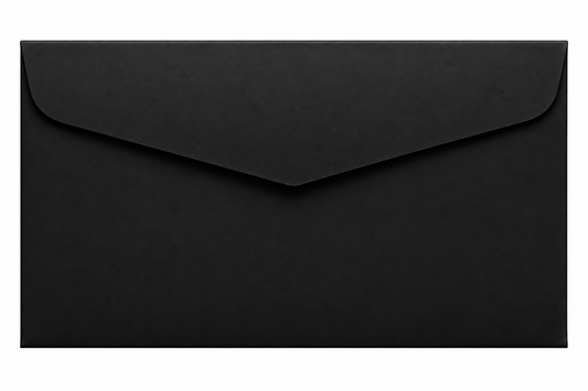 Pack 6 Sobres De Papel Negro Para Tarjetas O Invitaciones 13x18 Cm