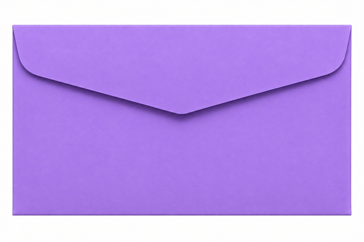 Pack 6 Sobres De Papel Morado Para Tarjetas O Invitaciones 13x18 Cm
