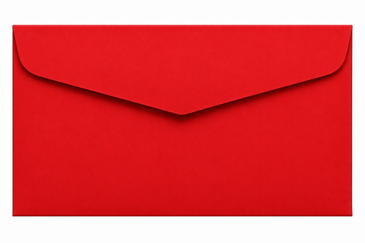 Pack 6 Sobres De Papel Rojo Para Tarjetas O Invitaciones 13x18 Cm