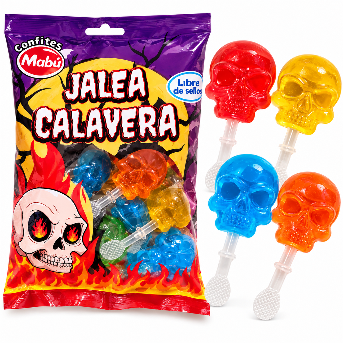 Confites Mabu Jalea Calavera Bolsa 20 Unidades