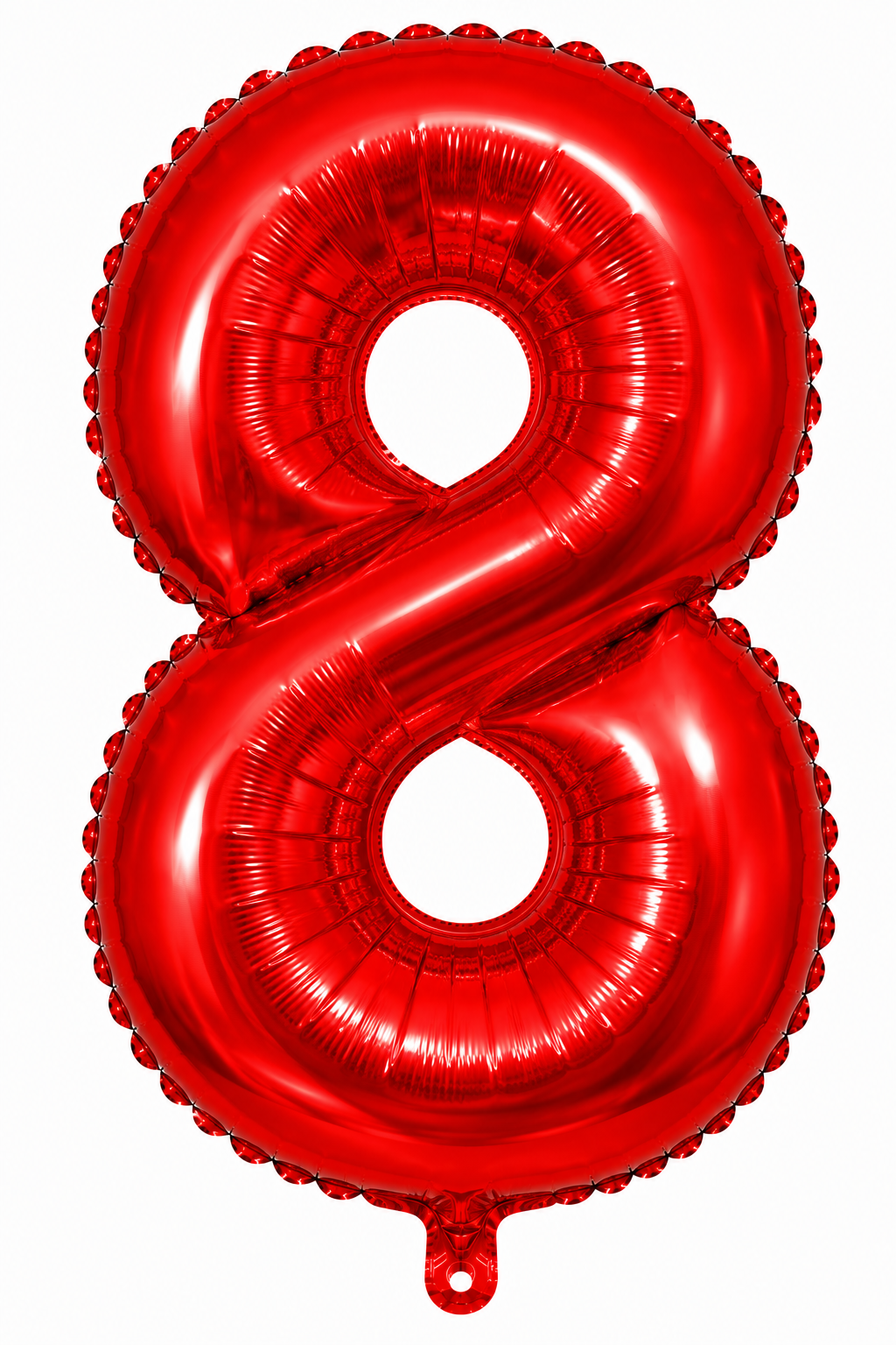 Globo Metálico Número 8 Rojo 81 Cm