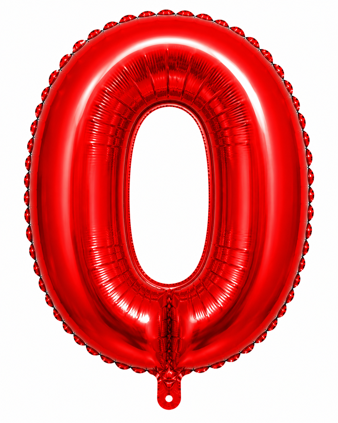 Globo Metálico Número 0 Rojo  81 Cm