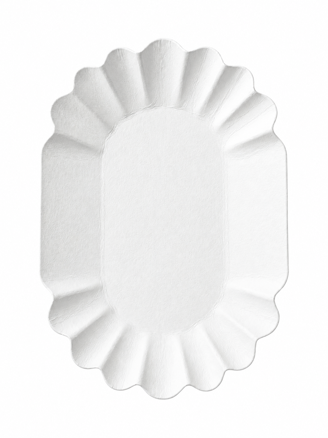 Pack 5 Bandeja De Cartón Blanca Celulosa 29 Cm Picoteos