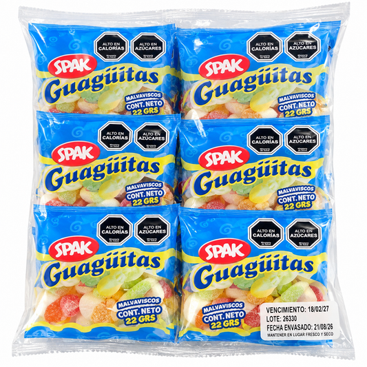 Malvaviscos Guagüitas Spak Bolsa 12 Unidades 22g