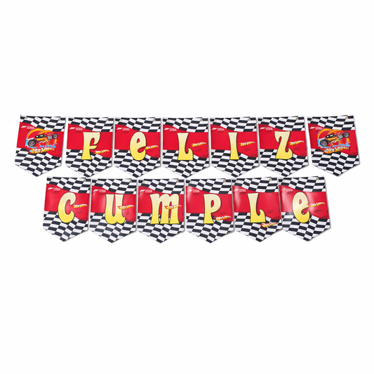 Guirnalda Feliz Cumple Hot Wheels