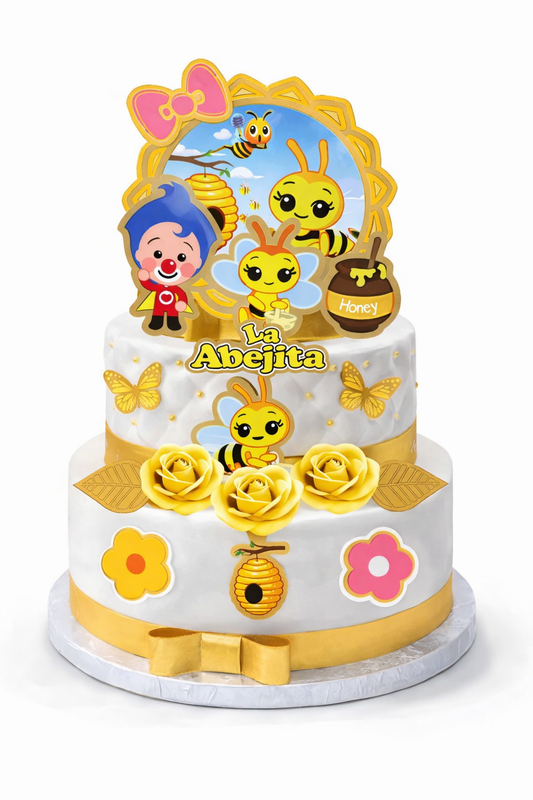 Cake Topper Plim Plim Y La Abejita Para Cumpleaños