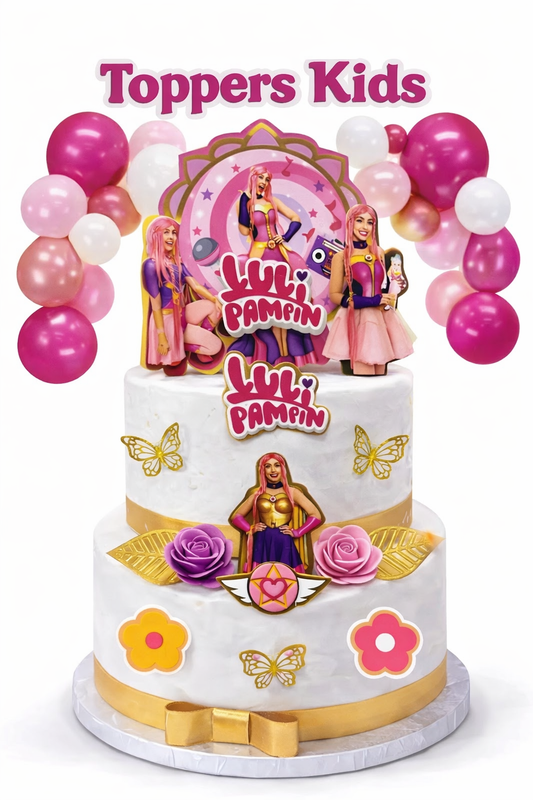 Set Topper Torta Luli Pampin Decoración Cumpleaños