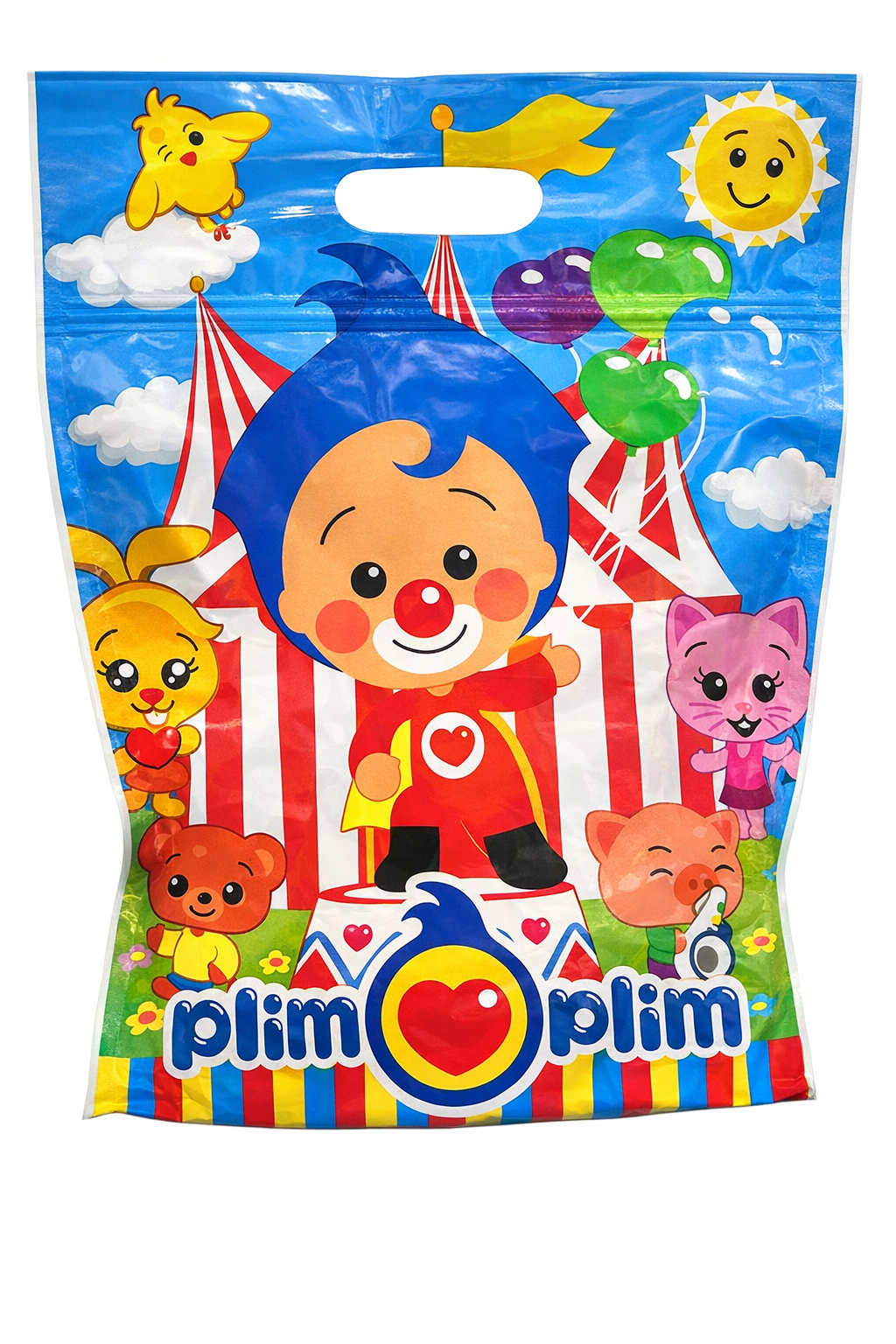 10 Bolsa Para Dulces Herméticas Cumpleaños Payaso Plim Plim