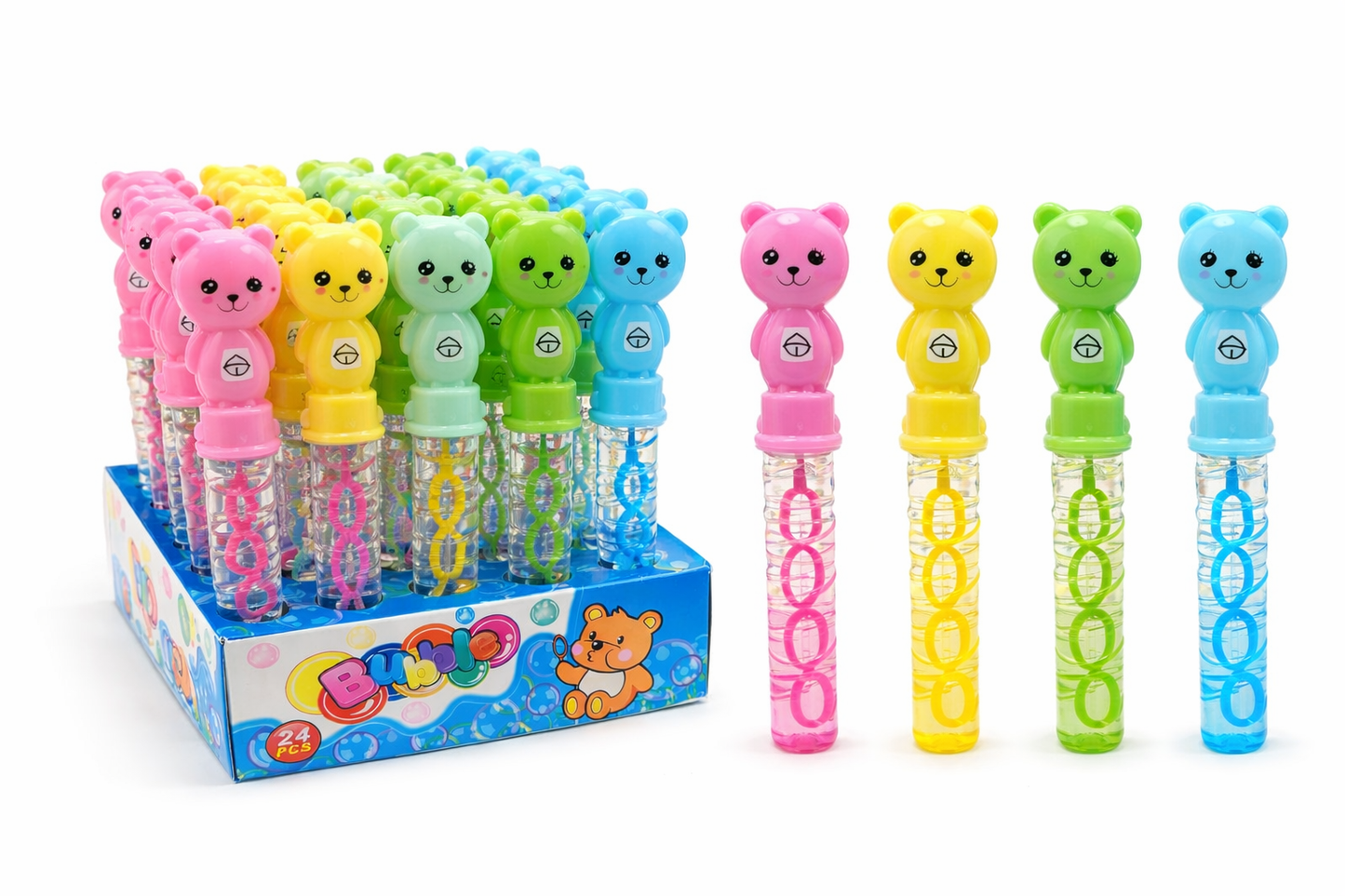 24 burbujas burbujeros ositos 17 cm