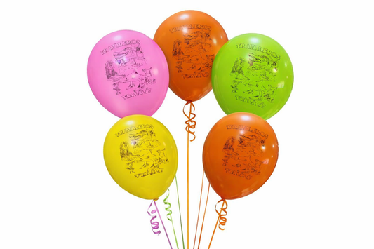 Pack 12 Globos Látex Cumpleaños Tralaleros Brainrot Surtido