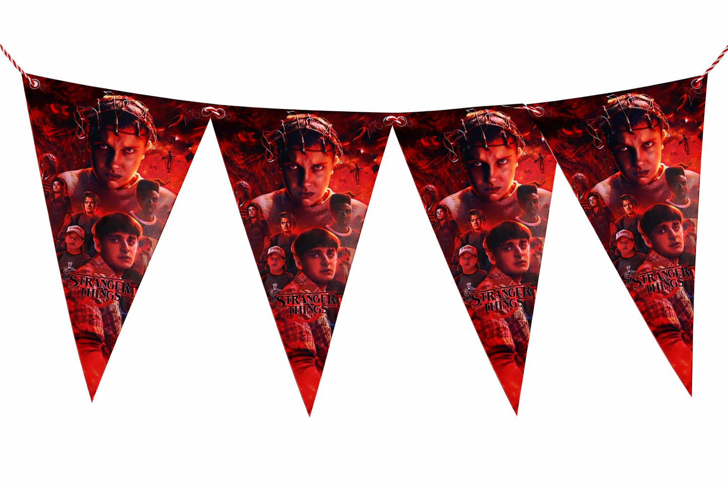 Guirnalda Banderín Stranger Things Fiesta Cumpleaños