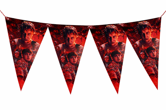 Guirnalda Banderín Stranger Things Fiesta Cumpleaños