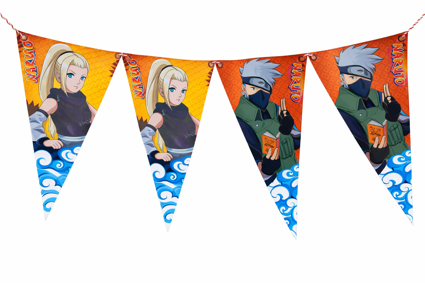Guirnalda Naruto 10 Banderines Decoración Cumpleaños