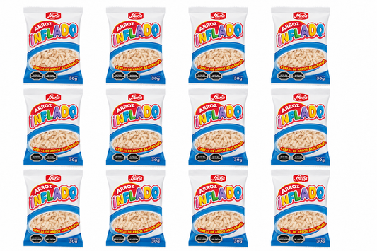Cereal De Arroz Inflado Para Colación, Fruna - Pack De 12 Un