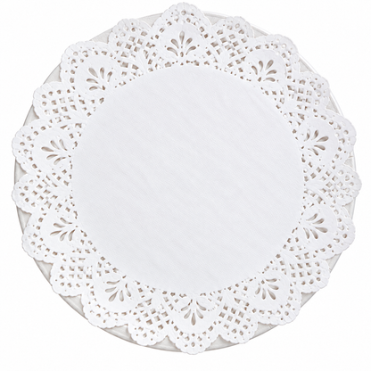 Bandeja Redondo De Cartón Blanco Biodegradable 39 Cm