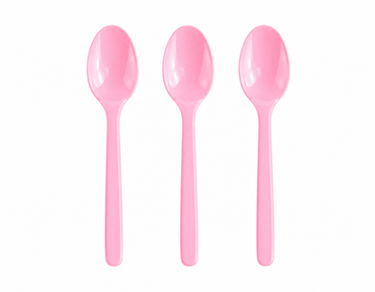 20 Cucharas Plásticas Desechables De Color Cotillón