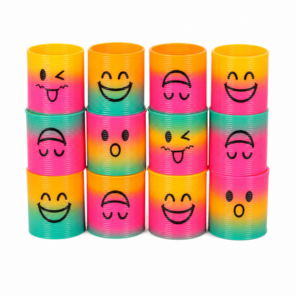 Pack 12 Mini Resortes De Emoji Sorpresa Cumpleaños