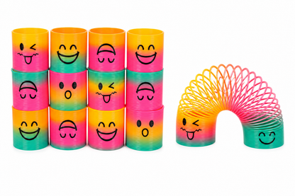 Pack 12 Mini Resortes De Emoji Sorpresa Cumpleaños