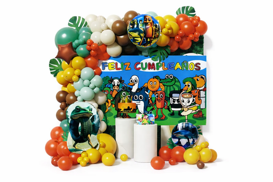 Decoración De Globos Candy Bar Tralaleros Brainrot Cotillon Verde