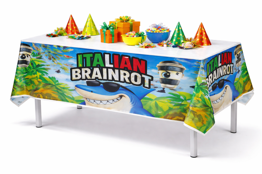 Cotillón Tralaleros Brainrot Mantel Cumpleaños