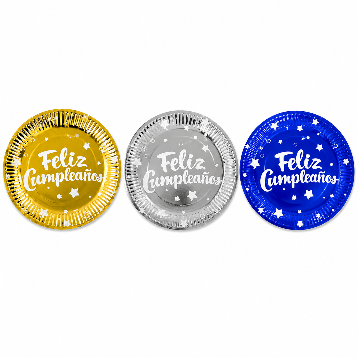 Pack 10 Platos De Feliz Cumpleaños Con Diseño