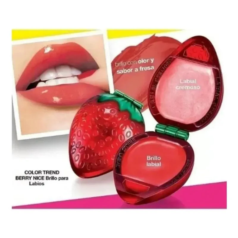 Pack 12 Brillos Labiales Frutillita Sorpresa Cumpleaños  Rosa Claro