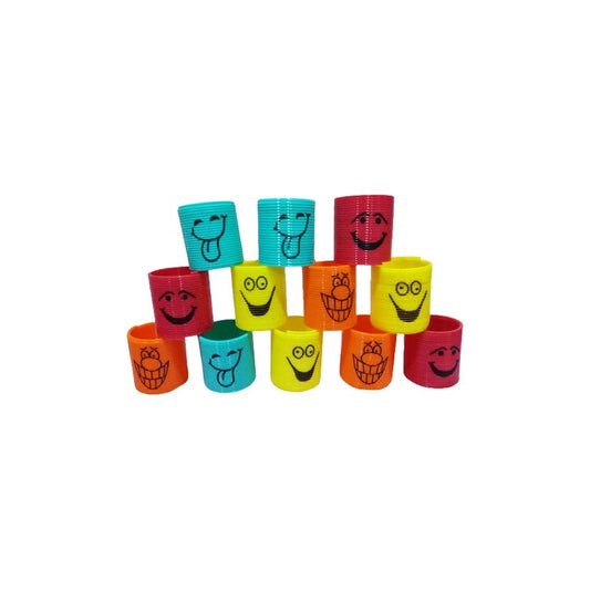 Pack 12 Mini Resortes De Emoji Sorpresa Cumpleaños