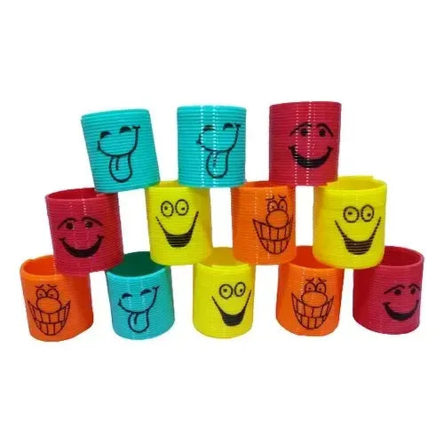 Pack 12 Mini Resortes De Emoji Sorpresa Cumpleaños