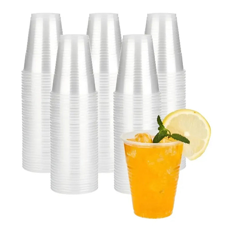Pack 100 Vasos Plásticos Transparentes Desechables 200ml 7oz Transparente