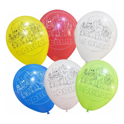 Set De 12 Globos Roblox Decoración Cumpleaños  Surtido