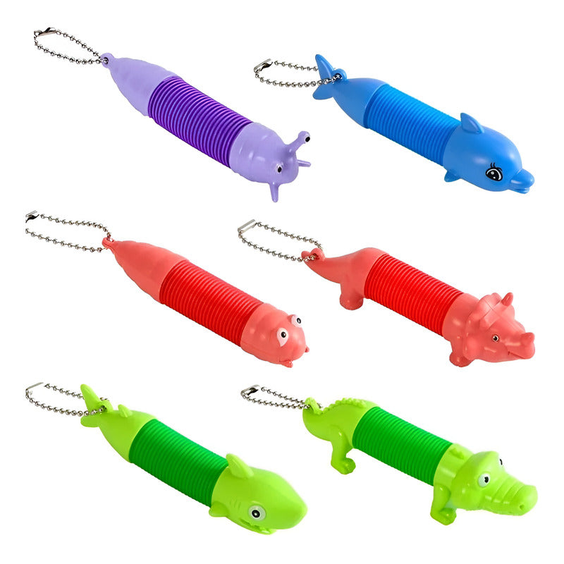 16 Juguetes Sensoriales Tubos Pop Acordeon Para Niños Surtido