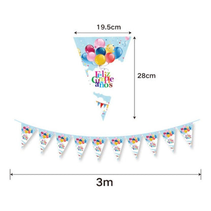 Cotillón Retro Vintage Ochentero Guirnalda Banderín