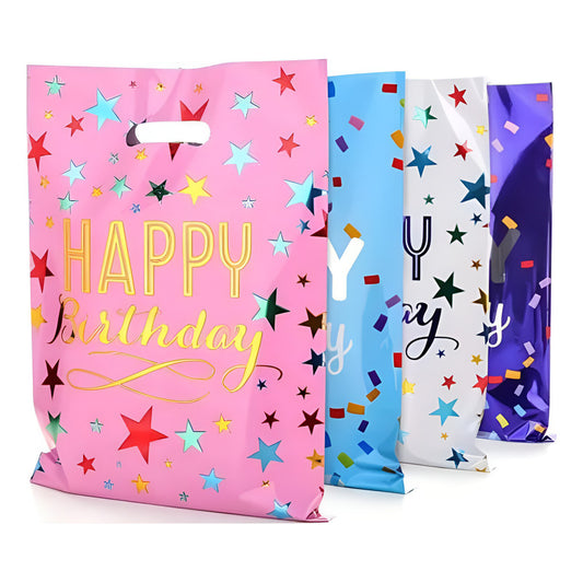 Pack 10 Bolsas Dulceras Metálicas Par Cumpleaños