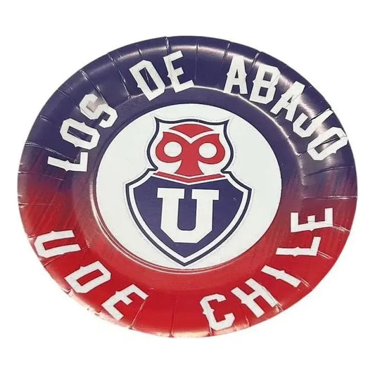 Pack 6 Platos Cumpleaño La U Universidad De Chile Azul