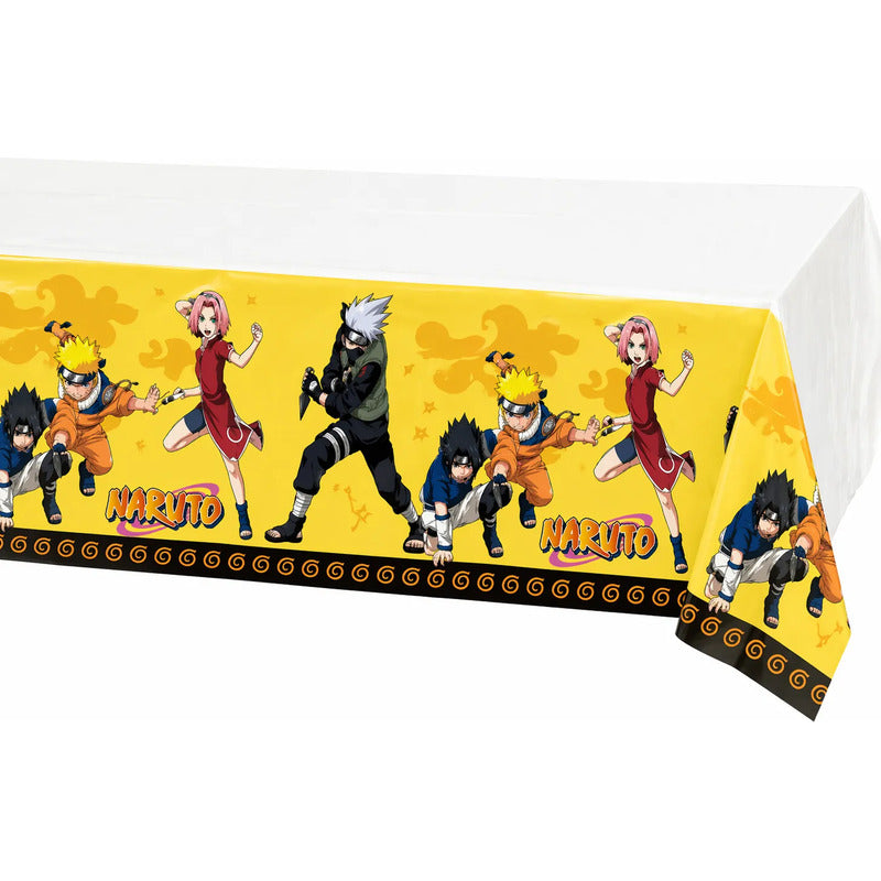 Mantel De Cumpleaños Naruto Decoración Fiesta Cotillón Amarillo