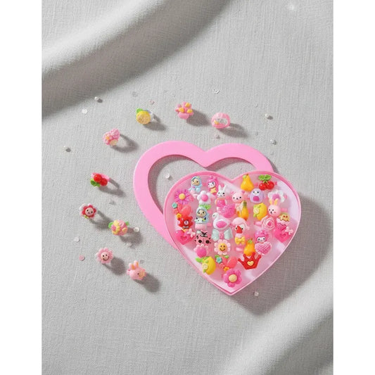Pack De 36 Anillos Para Niñas , Sorpresas  Relleno Piñatas