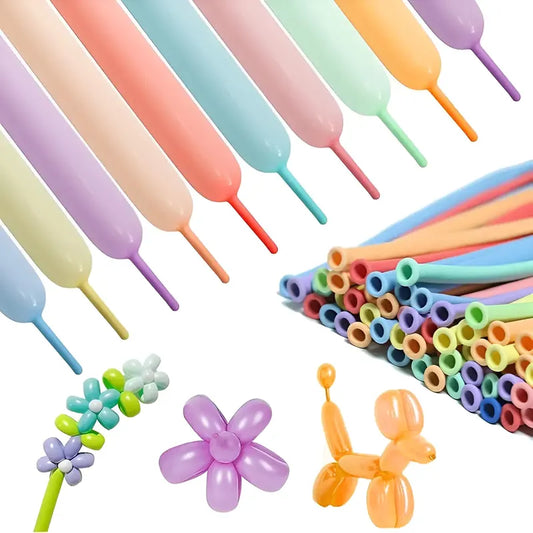 Globos Largos Colores Pasteles Globoflexia X 30 Unidades Pasteles