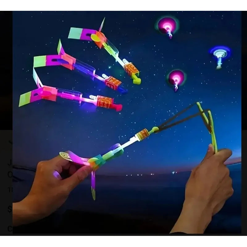 Pack 12 Voladores Con Luz Juguete Y Sorpresas De Niños