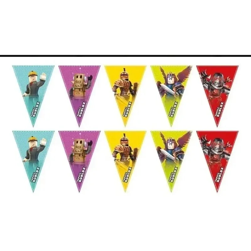 Banderin Guirnalda Roblox Decoración Cumpleaños