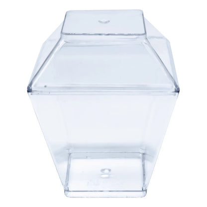 Set 10 Vasos Cuadrados Acrílicos Para Postre 120 Ml Transparente