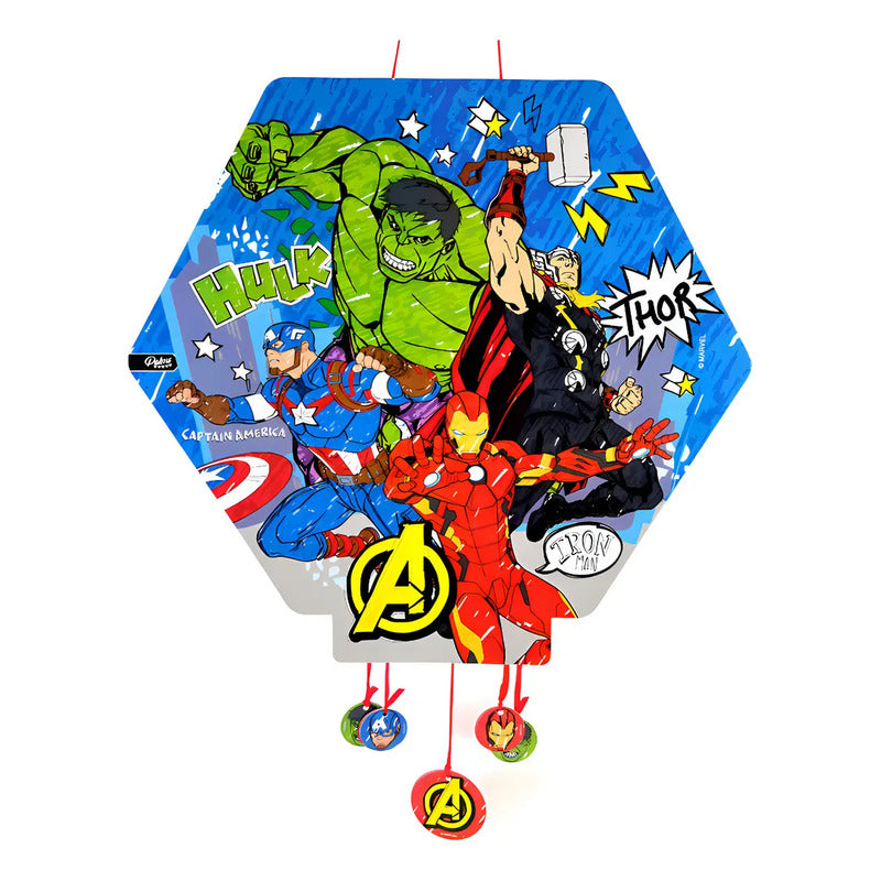Piñata Cumpleaños Avengers Cotillón Activarte Color Multicolor Tamaño De La Piñata Mediana