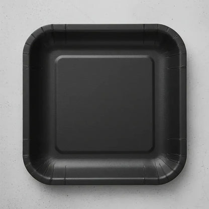 10 Platos De Cartón Cuadrados De Colores Cumpleaños 18 Cm