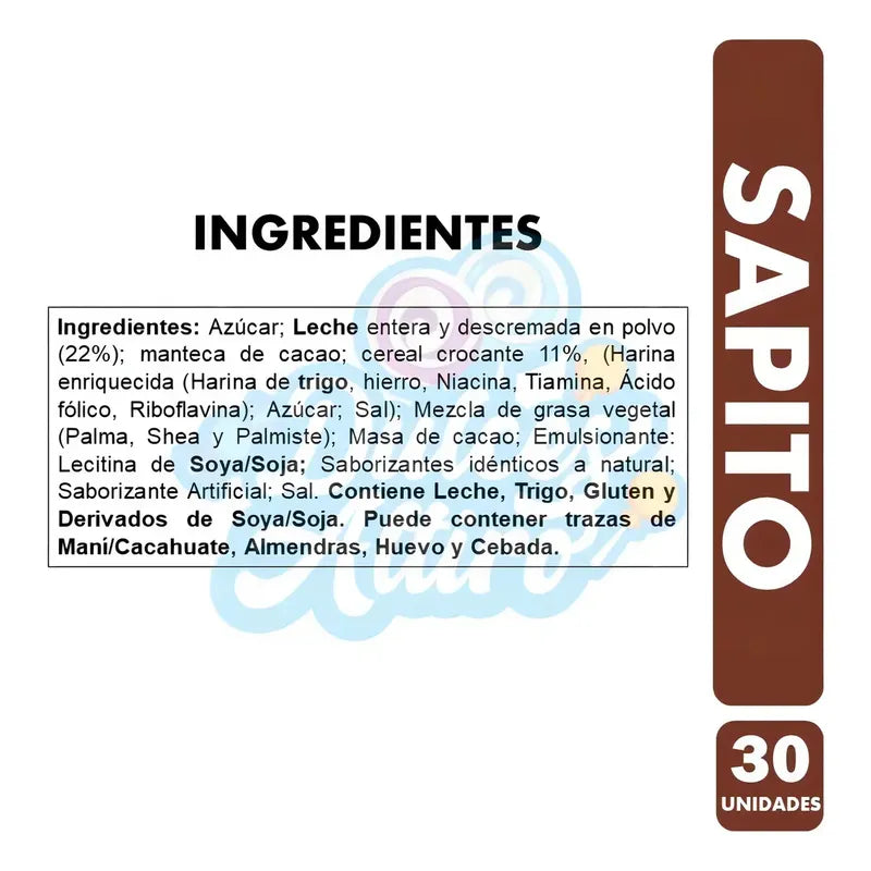 Chocolates Sapito Arcor Rellenos Leche Cereales Bolsa 300g