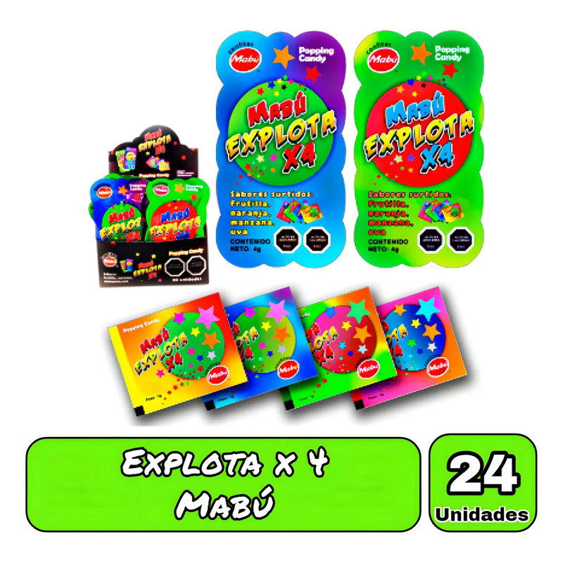 Dulces Cumpleaños Explota X 4 Petazetas (24uni ) Divertido